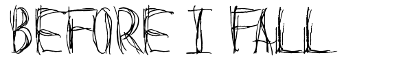 Before I Fall font preview